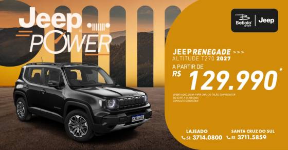JEEP RENEGADE 1.3 T270 TURBO FLEX ALTITUDE AT6